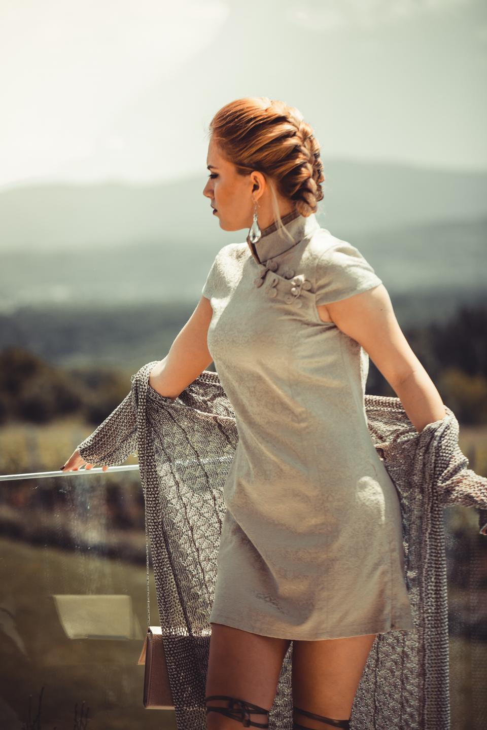 Polished updo with silver event styling